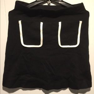 Zara Knit Black Skirt Large New